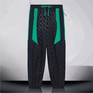 Savage X Fenty Sport Changeover Jogger Checkered Black Green Pants Modern NWT